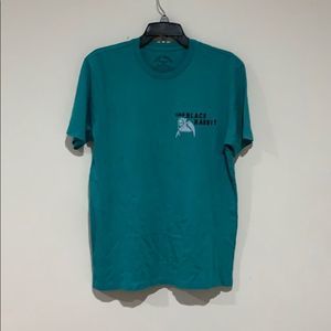Lucky Brand “Black Rabbit” Graphic Tee – Aqua Blue Cotton – Men’s Size M